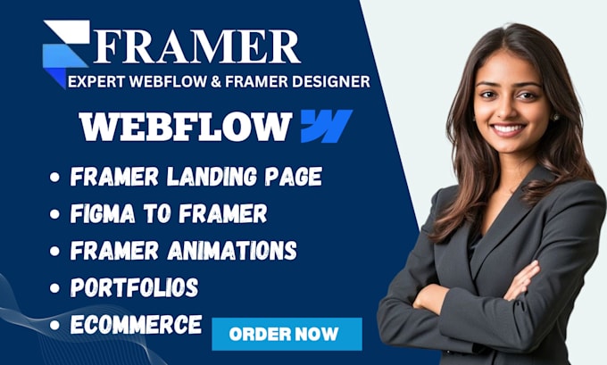 Bestseller - design responsive framer or websflow website, figma to webflow, figma to framer