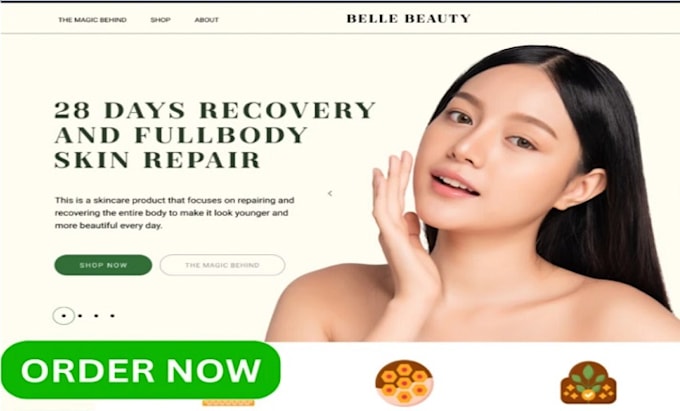 Gig Preview - Build 7figure shopify cosmetic hair beauty dropshipping store