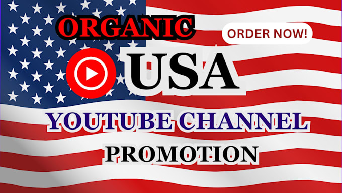 Gig Preview - Do organic USA youtube channel promotion to gain subscribers, views