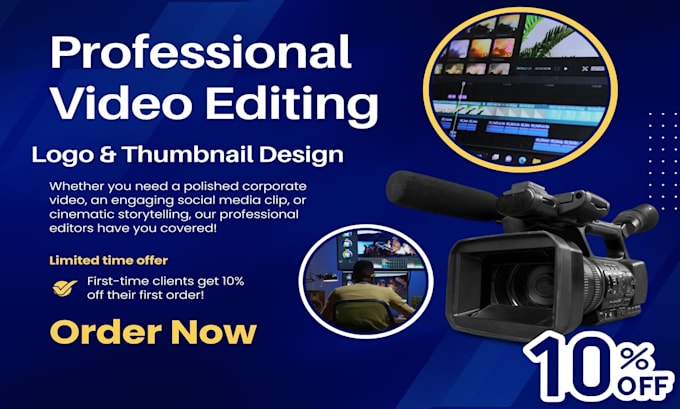 Bestseller - do professional youtube and social media video editing, design thumbnail, logo