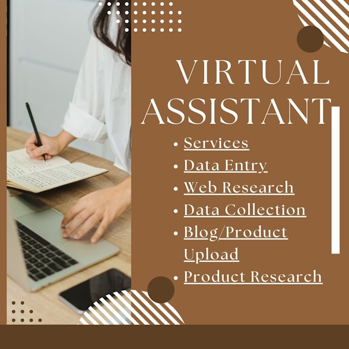 Gig Preview - Your virtual assistant for data entry, admin, finance, web research or product