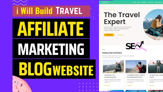 Gig Preview - Build automated travel affiliate marketing website with autoblog