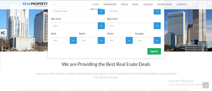 Gig Preview - Design property management website listing vacation rental airbnb landing page