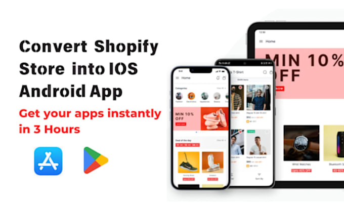 Bestseller - convert your shopify store into IOS android mobile apps