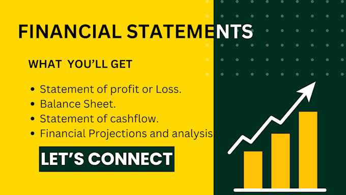 Gig Preview - Prepare financial statements, cashflow, profit and loss statement, balance sheet