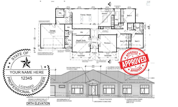 Gig Preview - Do architectural, structural engineering drawings mep 2d floor plans city permit