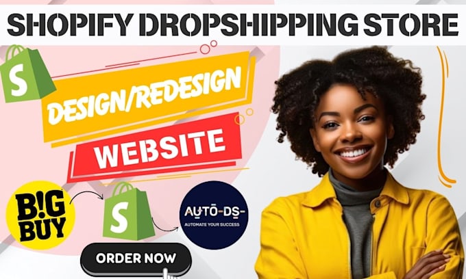 Gig Preview - Set up shopify dropshopping design or redesign shopify store via bigbuy autods