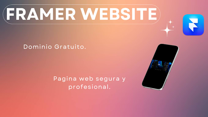 Gig Preview - Diseño de páginas web profesionales en framer