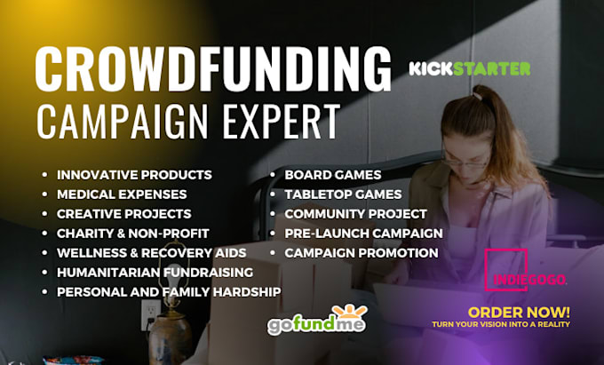 Gig Preview - Do crowdfunding campaign creation, fundraising campaign creation