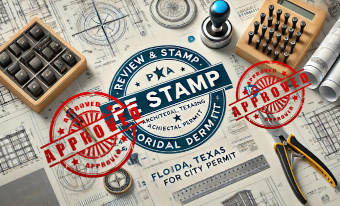 Bestseller - review and stamp florida, texas pe stamp architectural drawing for city permit