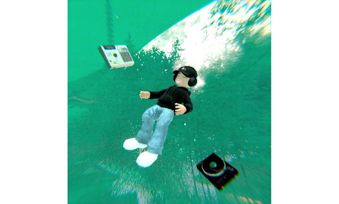 Gig Preview - Create retro 3d character low poly loop animation in n64 ps1 ysk album cover