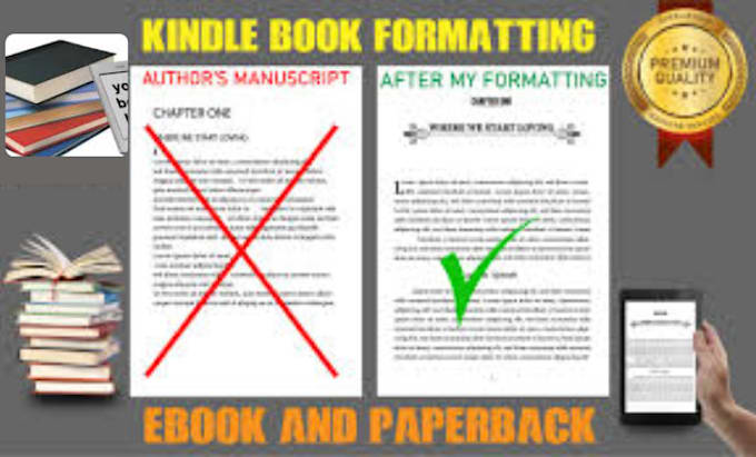 Gig Preview - Do ebook formatting paperback formatting for amazon kindle