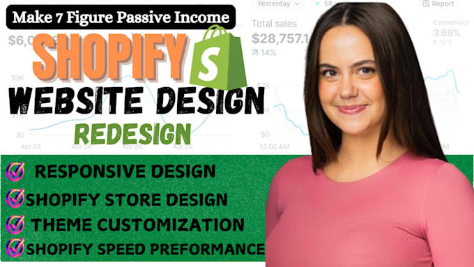 Gig Preview - Shopify website design and redesign shopify store