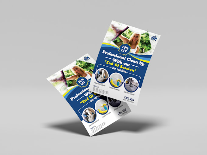 Gig Preview - Design commercial real estate flyer, business cleaning ,foods flyer design