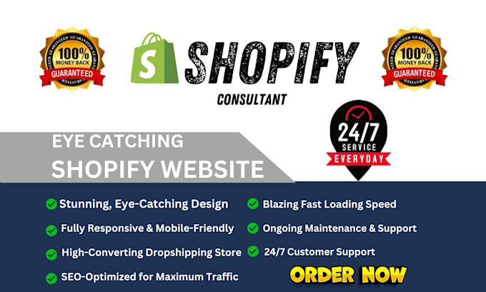 Bestseller - create design, redesign and build a shopify dropshipping website ecommerce store