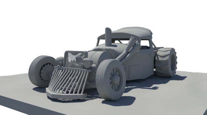 Gig Preview - Create 3d printable car,rc model,sculpt3d vehicle 3d toys car,3d zbrush sculptor