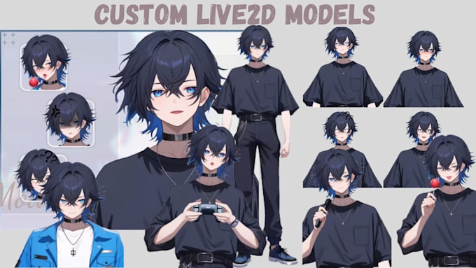 Gig Preview - Custom vtuber models live2d motion capture live2d animation rigging 2d avatar