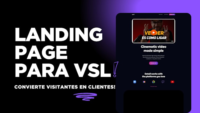 Bestseller - diseñaré landing pages para vsl que atrapan