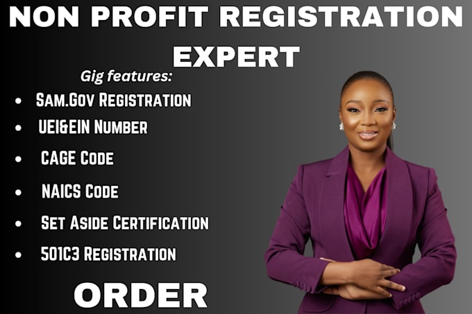 Gig Preview - Sam gov, non profit business registration, 501c3,cage code,mbe,uei,ein