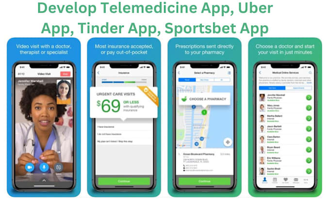 Gig Preview - Develop telemedicine app, uber app, tinder app, sportbet app