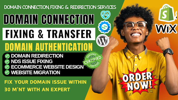 Bestseller - connect domain, redirect godaddy domain to shopify systeme io, wix, squarespace