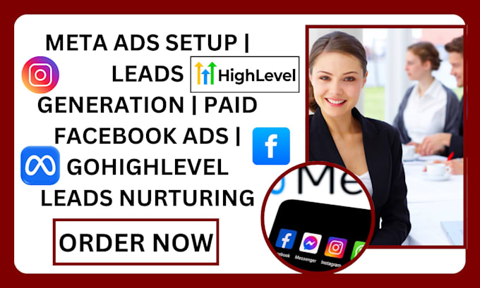 Bestseller - setup meta ads leads generation via paid fb ads leads nurturing with gohighlevel