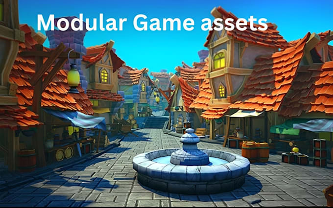 Bestseller - create ar vr game models modular game assets props low poly mobile games in 3d