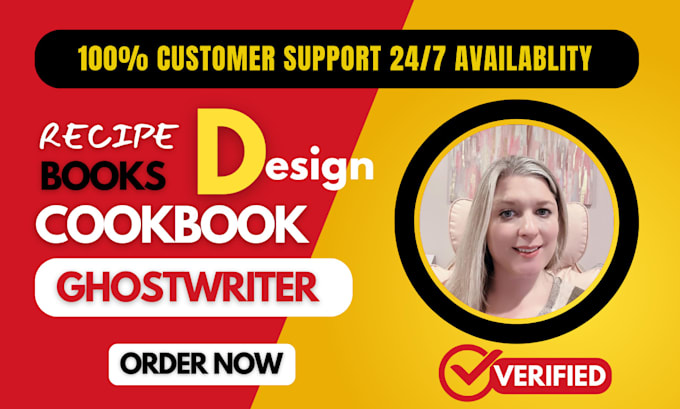 Gig Preview - Be cookbook ghost writer recipe book writer cookbook design ebook ghostwriter