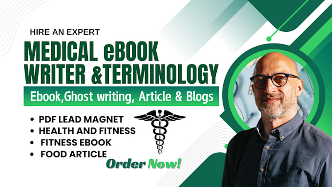 Gig Preview - Write your health, fitness, and medical ebook, ghostwriting, ebook writer