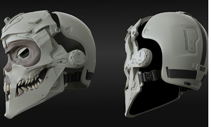 Gig Preview - Sculpt 3d face mask 3d helmet 3d model mask cosplay 3d helmet for 3d printing