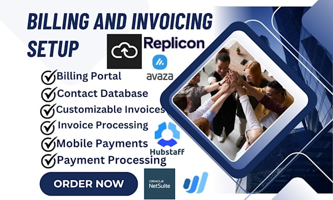 Gig Preview - Setup billing and invoicing netsuite wave hubstaff webexpenses replicon avaza