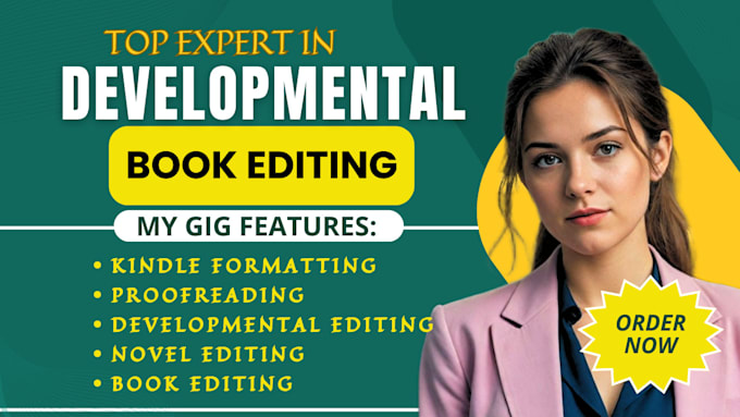 Gig Preview - Proofread do developmental book editing fiction non fiction manuscript editor