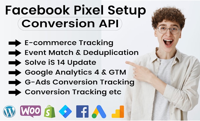 Gig Preview - Facebook meta pixel conversion API ios 14 and ipv6 event tracking via GTM fb ads