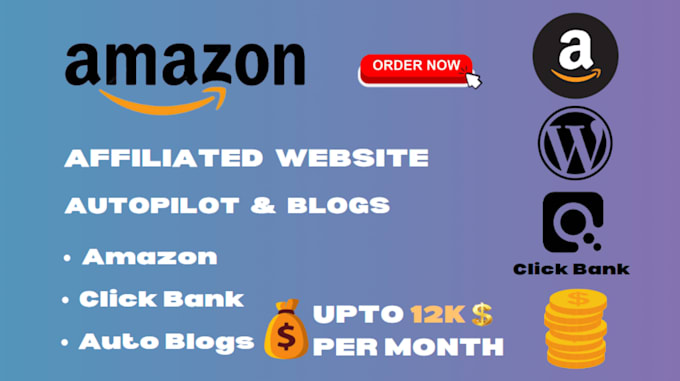 Gig Preview - Build best amazon affiliate website for passive income