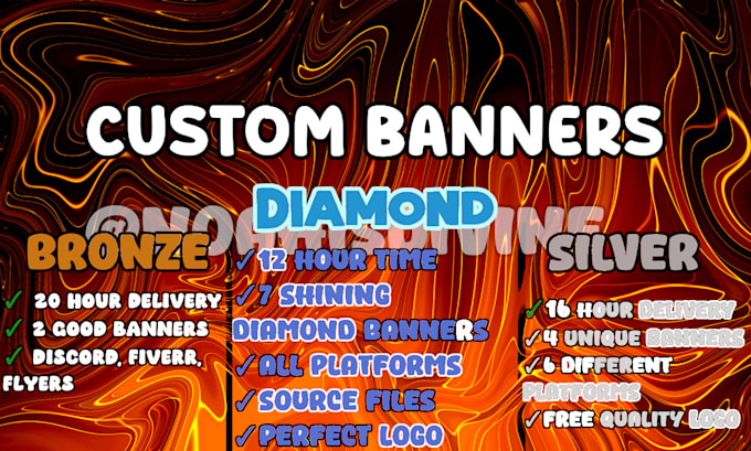 Gig Preview - Make multiple banners for discord, youtube, and twitch