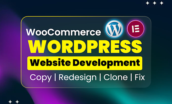 Gig Preview - Create woocommerce website, redesign, clone, fix and website development