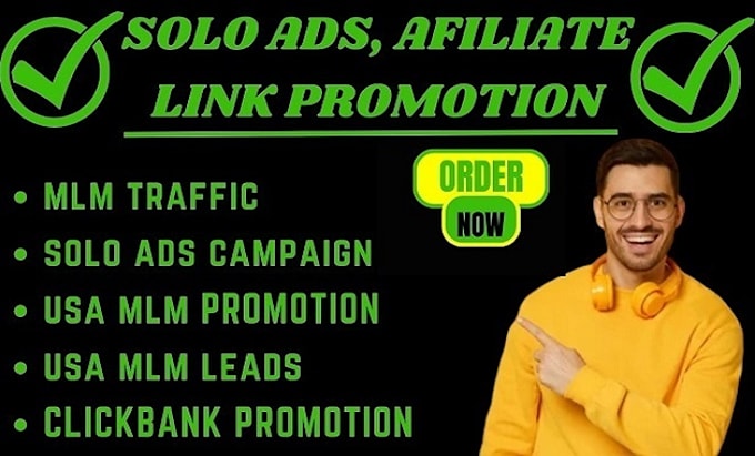 Gig Preview - Blast USA solo ads amazon clickbank affiliate link campaigns to boost sales