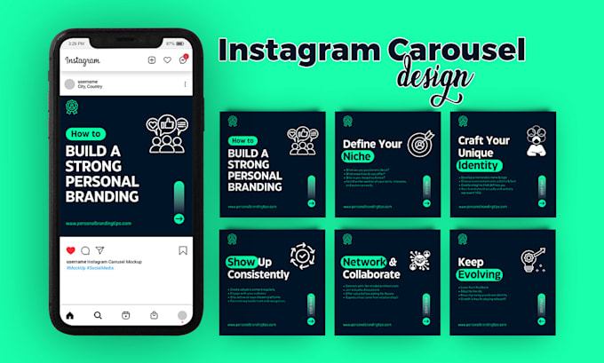 Gig Preview - Design engaging carousel posts for instagram and linkedin