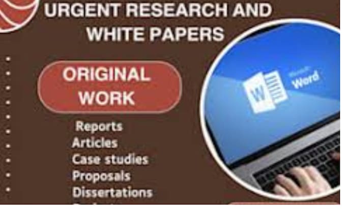 Gig Preview - Do excellent urgent online research,and white papers