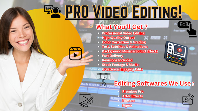 Gig Preview - Provide best video editing