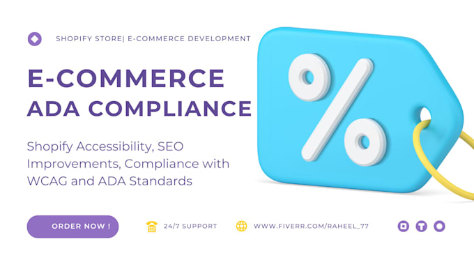 Gig Preview - Shopify accessibility, SEO fixes, compliance for wcag, ada