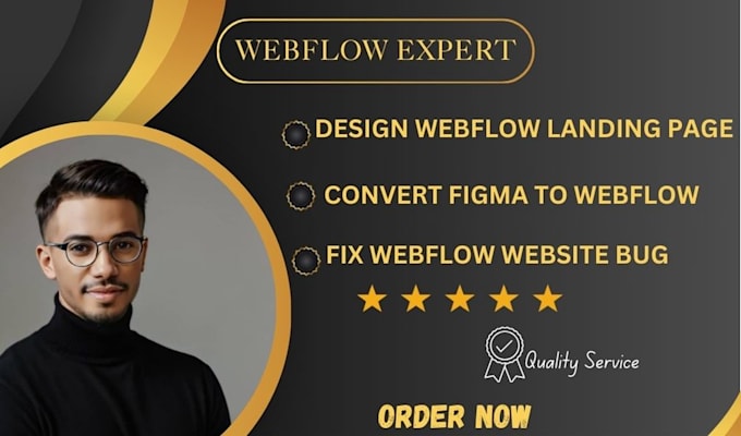 Gig Preview - Design modern webflow website landing page