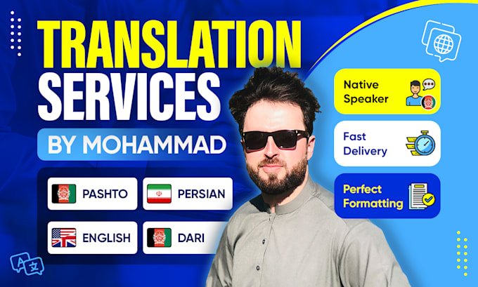 Gig Preview - Translate english to farsi, dari, pashto accurately