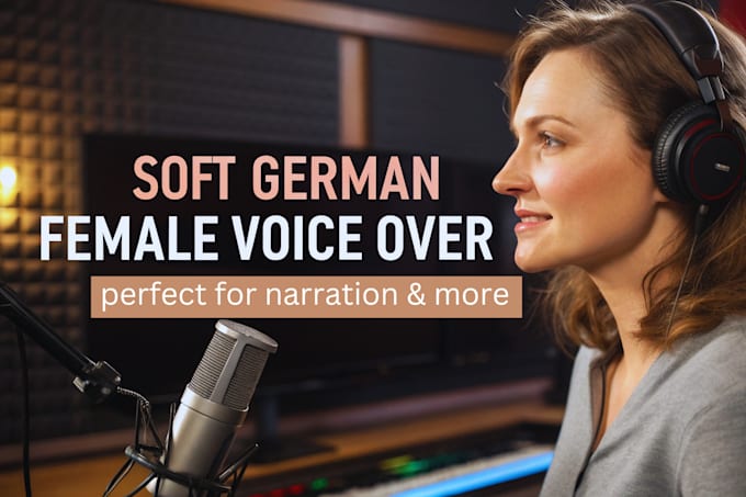 Gig Preview - Record a soft german female voice over for any narration