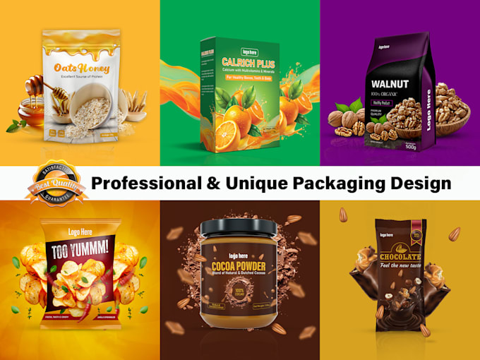 Gig Preview - Do product packaging design, label design, pouch design, packaging box design