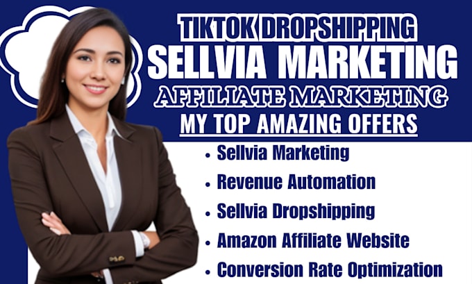 Gig Preview - Sellvia promotion, tiktok sellvia dropshipping, high ticket sellvia marketing