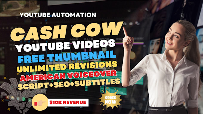 Gig Preview - Create cash cow youtube videos, top 10 cash cow videos, cash cow channel