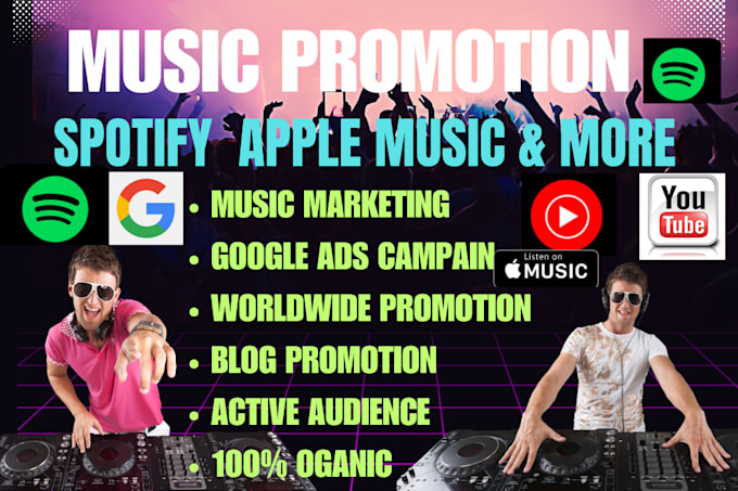 Bestseller - promote your music on spotify, apple music for real organic streams music video