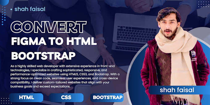 Bestseller - convert figma design to HTML, CSS, bootstrap full responsive