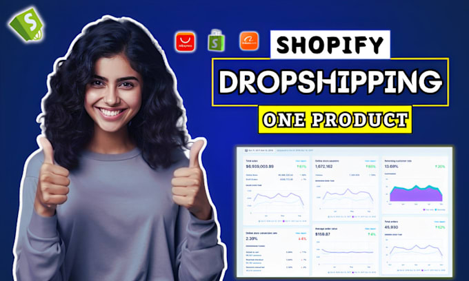 Gig Preview - Build one product shopify dropshipping, branded shopify website, ecommerce store